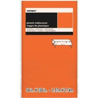 Orange Plastic Rectangle Tablecloth