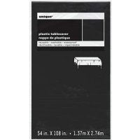 Black Plastic Rectangle Tablecloth