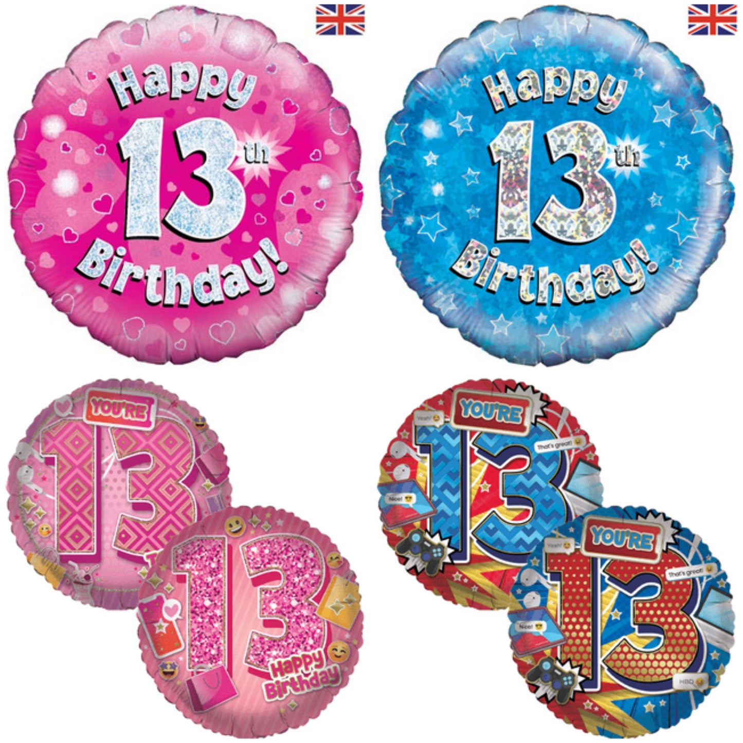 Age 13 Sparkle/ Character 18" Foil Balloon