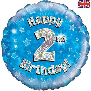 Age 2 Sparkle/ Glitz 18" Foil Balloon