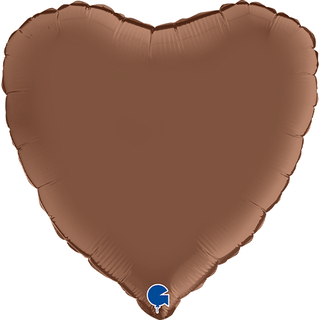 Plain Heart Beige/ Brown/ Black 18" Balloon