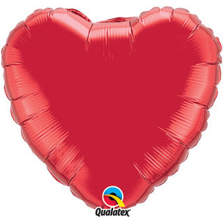 Plain Heart Red/ Orange 18" Balloon
