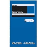 Royal Blue Plastic Rectangle Tablecloth