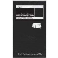 Black Plastic Round Tablecloth