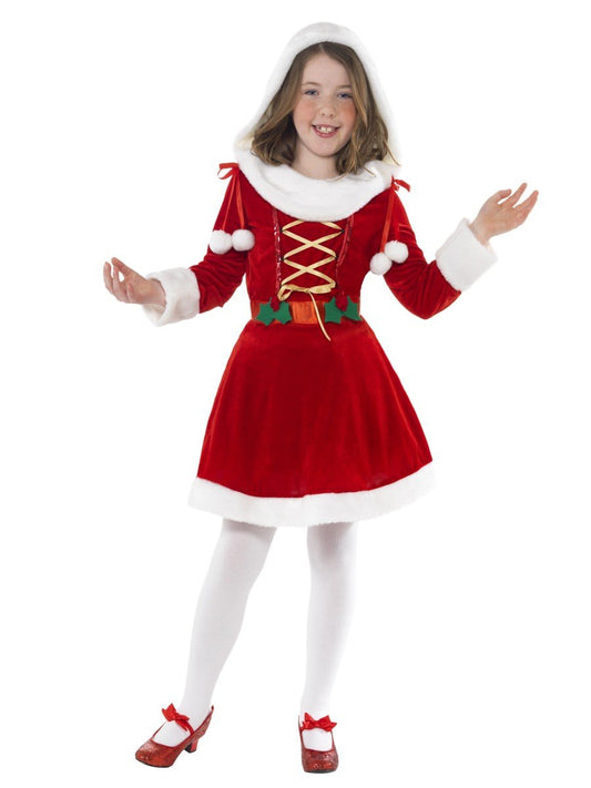 Miss Santa Velour Deluxe Child Costume