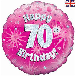Age 70 Sparkle/ Dotted Glitz 18" Foil Balloon