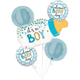 Baby Boy Foil Balloon Bouquet