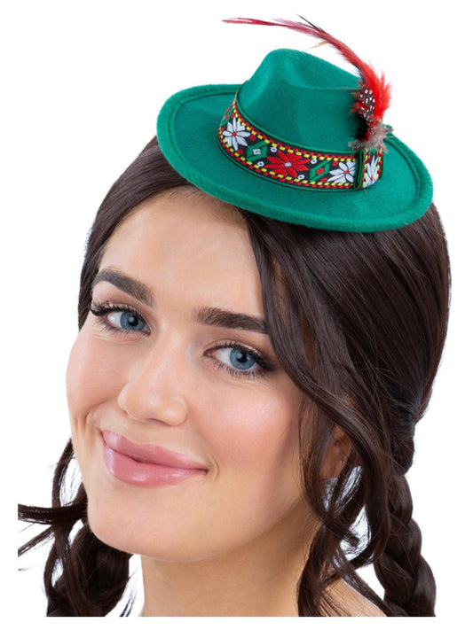 Bavarian Mini Hat on Hair Clip