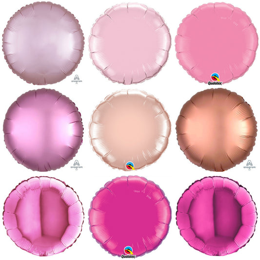 Plain Round Pink/ Rose 18" Balloon