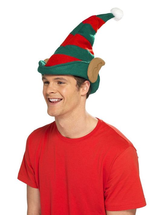 Striped Elf Hat with Ears