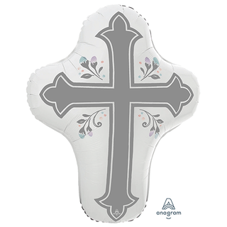 Religious Cross Supershape Foil Balloon