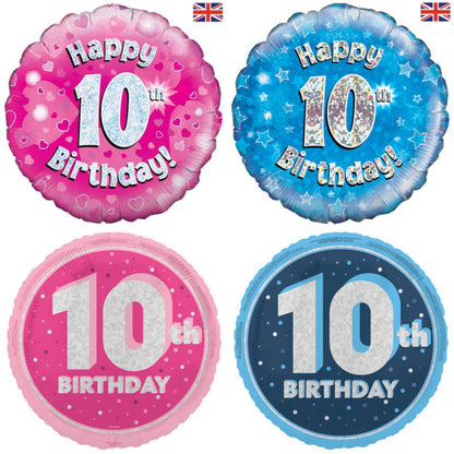 Age 10 Sparkle/ Glitz 18" Foil Balloon