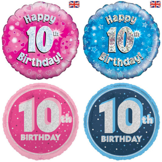 Age 10 Sparkle/ Glitz 18" Foil Balloon
