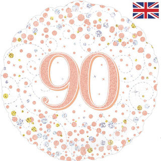 Age 90 Sparkling Fizz/ Diamond 18" Foil Balloon