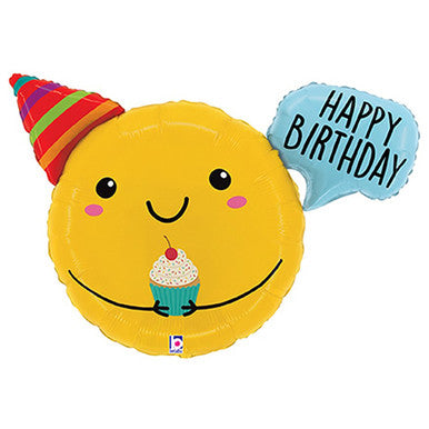 Happy Birthday Smile Supershape Foil Balloon