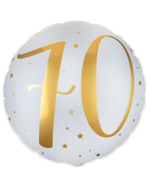 Age 70 Rose and Gold 18" Foil Balloon