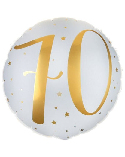 Age 70 Rose and Gold 18" Foil Balloon