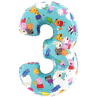Giant Foil Peppa Pig Number Balloon - 3