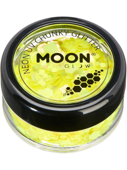 Moon Creations Face and Body Glitter Neon UV Chunky Pot