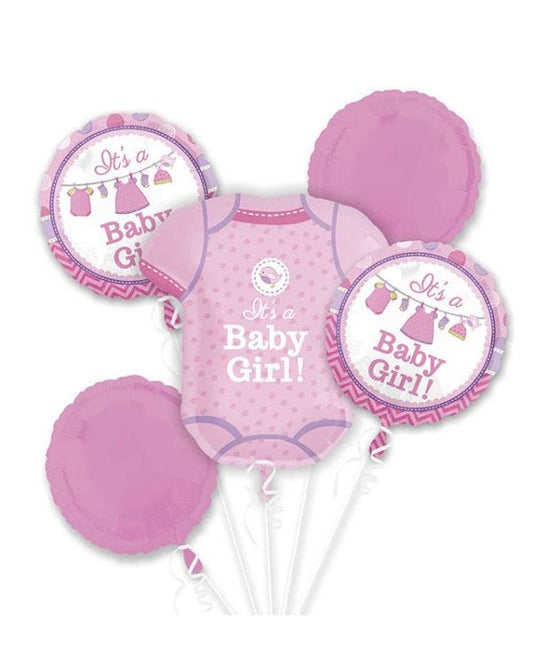 Baby Girl Foil Balloon Bouquet