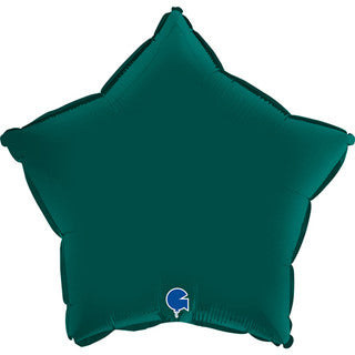 Plain Green Star 20" Balloon