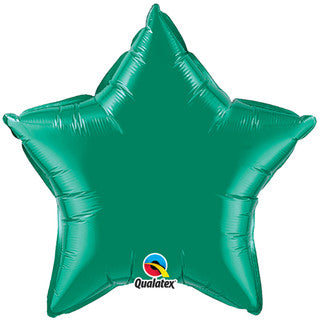 Plain Green Star 20" Balloon