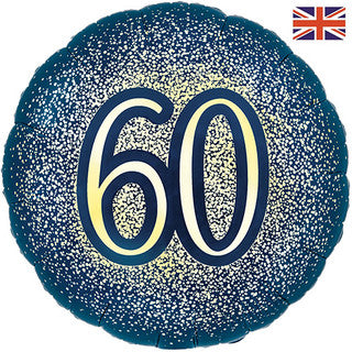 Age 60 Glitter/ Purple 18" Foil Balloon