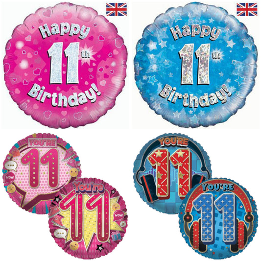 Age 11 Sparkle/ Character 18" Foil Balloon