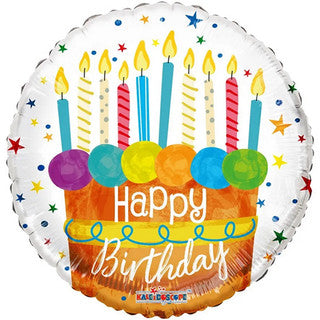 Happy Birthday Candles 18" Foil Balloon