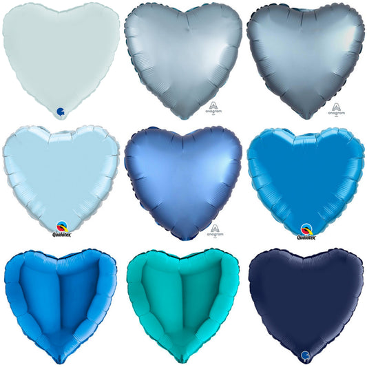 Plain Heart Blue 18" Balloon