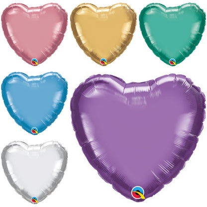 Plain Heart Chrome 18" Balloon