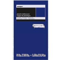 Navy Blue Plastic Rectangle Tablecloth