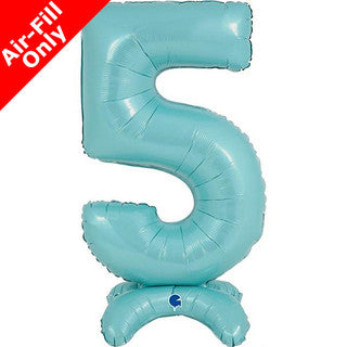 Airfilled Stand-up 25'' Foil Number Balloon Blue