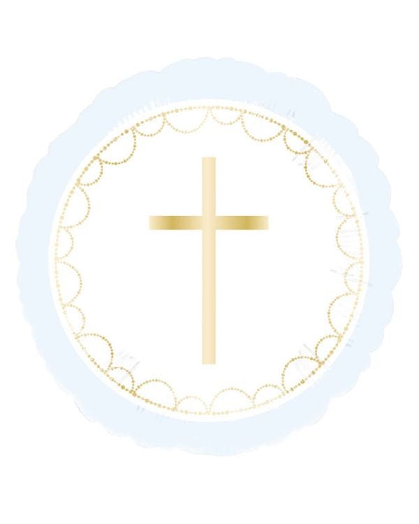 Religious Cross 18" Foil Balloon