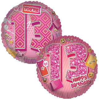 Age 13 Sparkle/ Character 18" Foil Balloon
