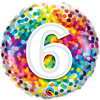 Age 6 Coloured 18" Foil Balloon