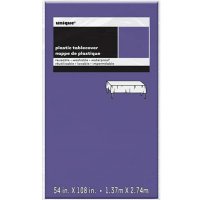Purple Plastic Rectangle Tablecloth