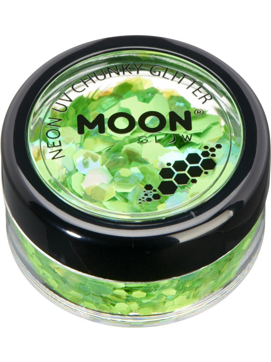 Moon Creations Face and Body Glitter Neon UV Chunky Pot
