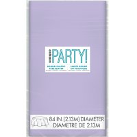 Purple Lilac Plastic Round Tablecloth