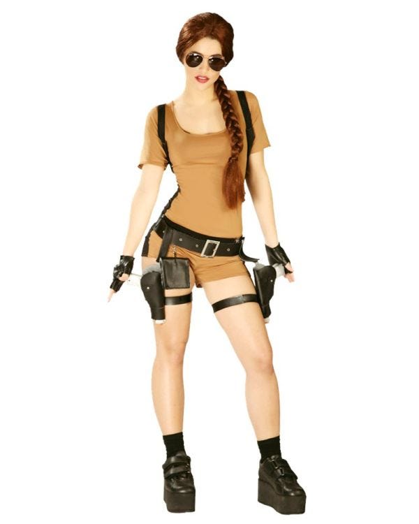90's Tomb Fighter Costume