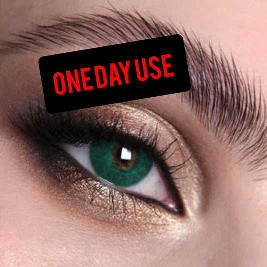 Mesmereyez Solar Green Contact Lenses- One Day Use
