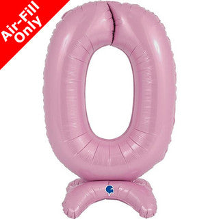 Airfilled Stand-up 25'' Foil Number Balloon Pink