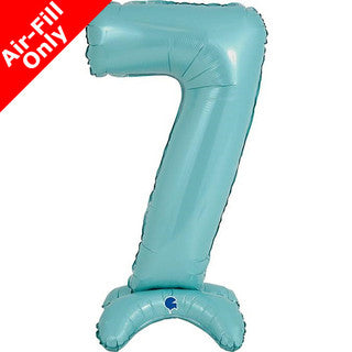 Airfilled Stand-up 25'' Foil Number Balloon Blue