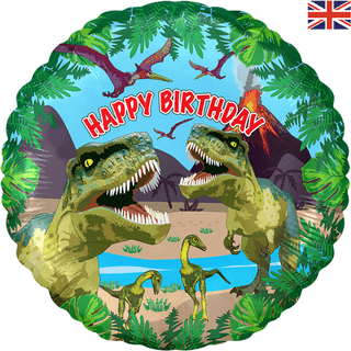 Dinosaur and Volcano 18" Foil Balloon