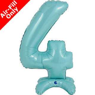 Airfilled Stand-up 25'' Foil Number Balloon Blue