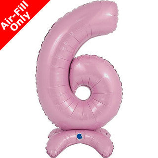 Airfilled Stand-up 25'' Foil Number Balloon Pink