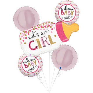 Baby Girl Foil Balloon Bouquet