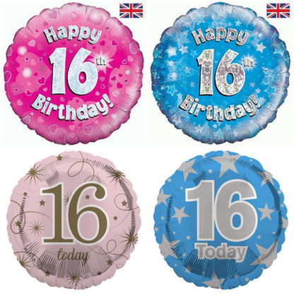 Age 16 Sparkle/ Stars 18" Foil Balloon