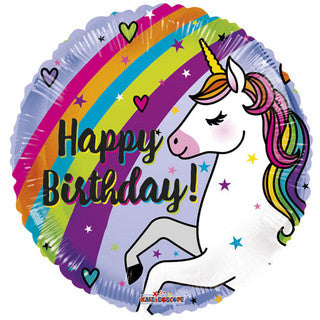 Birthday Unicorn Rainbow 18" Foil Balloon