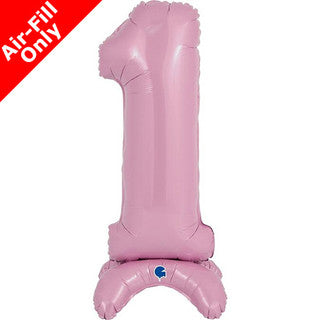 Airfilled Stand-up 25'' Foil Number Balloon Pink